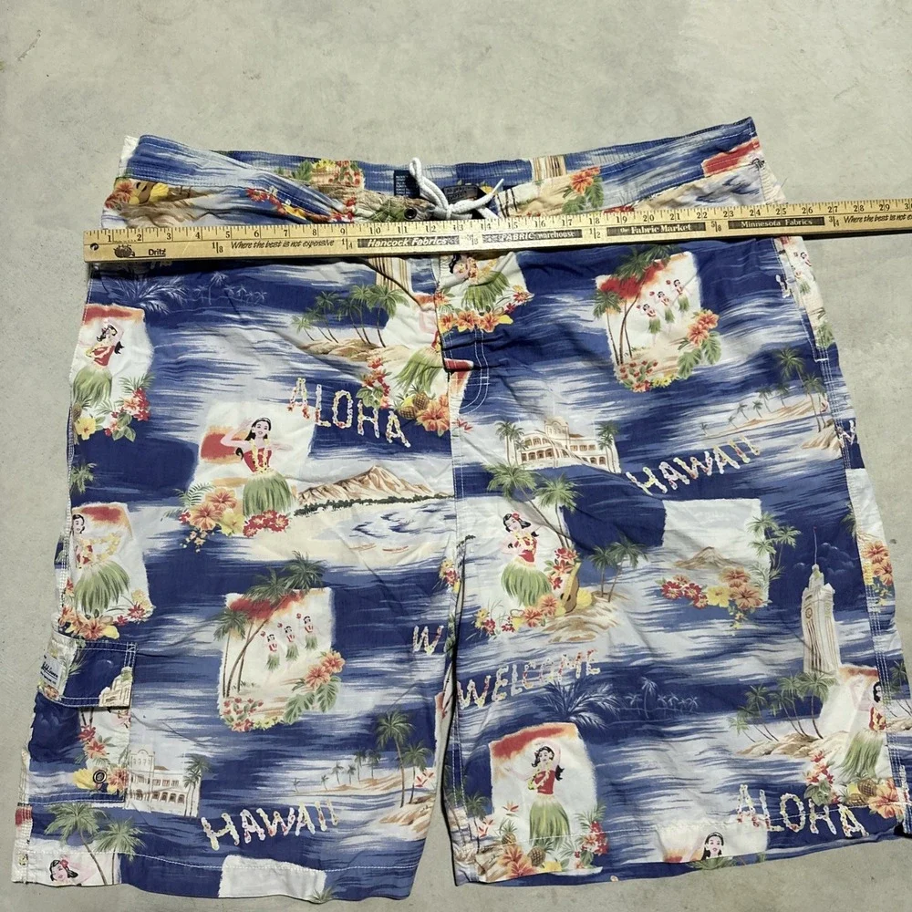 Ralph Lauren Polo Board Shorts Trunks SZ 3XLT Multicolor Hawaiian Theme AOP